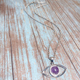 Evil Eye Amethyst Stone Necklace (THANA)