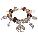 Earth Tree Leaves Charm Bracelet (ANATOLE)