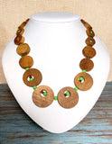 Natural Wood Apple Green Necklace (GLENWOOD)