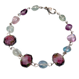 Fluorite Stone & Glass Bracelet (FIORELLA-B)