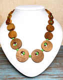 Natural Wood Apple Green Necklace (GLENWOOD)