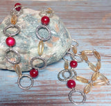 Burgundy Red Champagne Necklace (KIMANI)