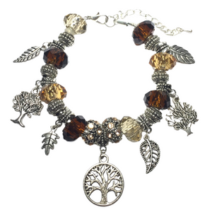 Earth Tree Leaves Charm Bracelet (ANATOLE)