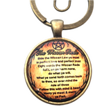 Wiccan Rede Bronze Glass Dome Keychain (WICCA)