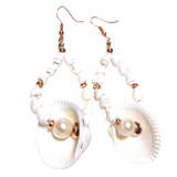 Seashell Pearl Rose Gold Earrings