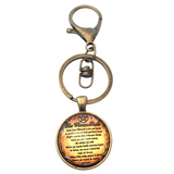 Wiccan Rede Bronze Glass Dome Keychain (WICCA)