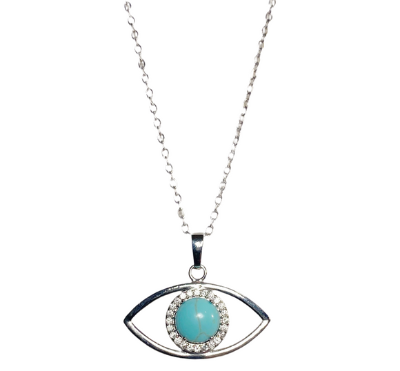 Evil Eye Howlite Gemstone Necklace (ZIYA)