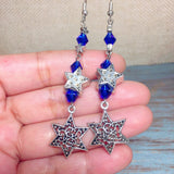 Dark Blue Stars Earrings