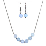 Aquamarine Stone Jewelry Set (NICOLE)