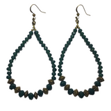 Emerald Green & Bronze Earrings (GABRIELLA)