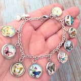 Butterfly Glass Dome Charm Bracelet (MONARCH)