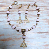 Celtic Knot Jewelry Set Bronze Pink (EILISH)