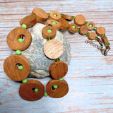 Natural Wood Apple Green Necklace (GLENWOOD)