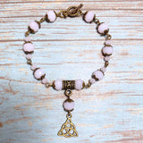 Celtic Knot Bronze Pink Bracelet (EILISH-B)