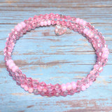 Pink Acrylic Triple Layer Bangle Bracelet (MISTY)