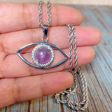 Evil Eye Amethyst Stone Necklace (THANA)