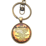 Wiccan Rede Bronze Glass Dome Keychain (WICCA)