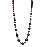 Earthy Agate Blue Goldstone Gemstone Necklace (GAIA)