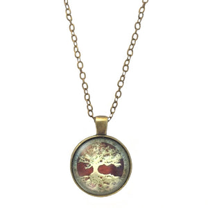 Bronze Tree of Life Glass Dome Necklace (GINEVRA)