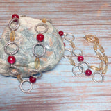 Burgundy Red Champagne Necklace (KIMANI)