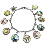 Butterfly Glass Dome Charm Bracelet (MONARCH)