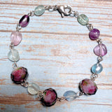 Fluorite Stone & Glass Bracelet (FIORELLA-B)