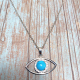 Evil Eye Blue Howlite Stone Necklace (HABIBI)