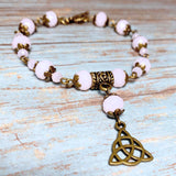 Celtic Knot Bronze Pink Bracelet (EILISH-B)