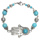 Hamsa Howlite Gemstone Bracelet