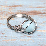 Amazonite Stone Ring Size 6.5 (DAPHNE-R1)