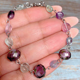 Fluorite Stone & Glass Bracelet (FIORELLA-B)