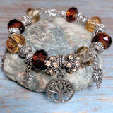 Earth Tree Leaves Charm Bracelet (ANATOLE)