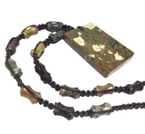 Men's Agate & Jasper Stone Cord Necklace (ROCCO)