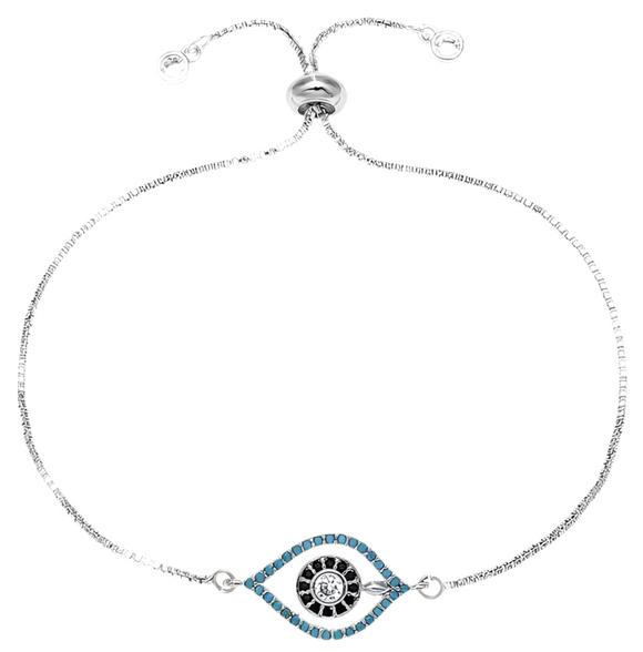 Evil Eye Rhinestone Bracelet (RAJA)