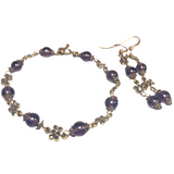 Knot Jewelry Set Bronze & Purple (MEARA)