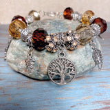 Earth Tree Leaves Charm Bracelet (ANATOLE)