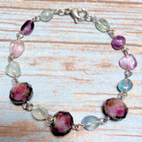 Fluorite Stone & Glass Bracelet (FIORELLA-B)