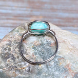 Amazonite Stone Ring Size 8 (DAPHNE-R2)