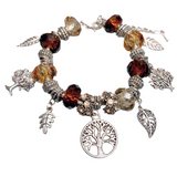 Earth Tree Leaves Charm Bracelet (ANATOLE)