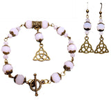 Celtic Knot Jewelry Set Bronze Pink (EILISH)