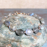 Labradorite Stone Rose Gold Bracelet (MISHA-B)