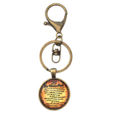 Wiccan Rede Bronze Glass Dome Keychain (WICCA)