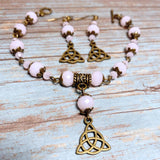 Celtic Knot Jewelry Set Bronze Pink (EILISH)