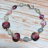 Agate Fluorite Stone & Glass Jewelry Set (FIORELLA)