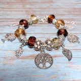 Earth Tree Leaves Charm Bracelet (ANATOLE)