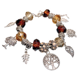 Earth Tree Leaves Charm Bracelet (ANATOLE)