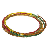 Multi Color Glass Layered Bangle Bracelet (MANDY)