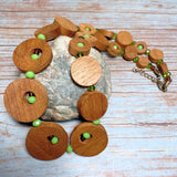 Natural Wood Apple Green Necklace (GLENWOOD)