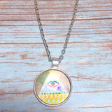 Eye of Providence Glass Dome Necklace (ODELL)