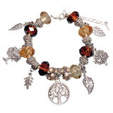 Earth Tree Leaves Charm Bracelet (ANATOLE)